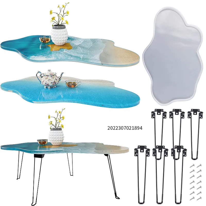 Resin Ocean Wave Mold - Büyük 61cm düzensiz tepsi epoksi reçine